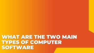 What are the two main types of computer software?